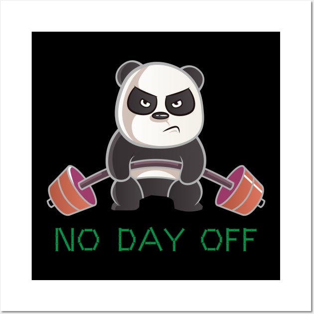 No Day Off Panda Wall Art by saigon199x